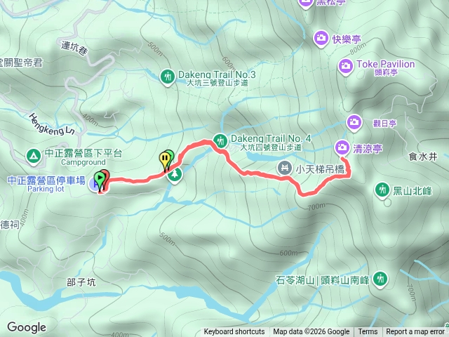 中正露營區往大坑四號預覽圖