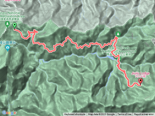 登山口到99山莊