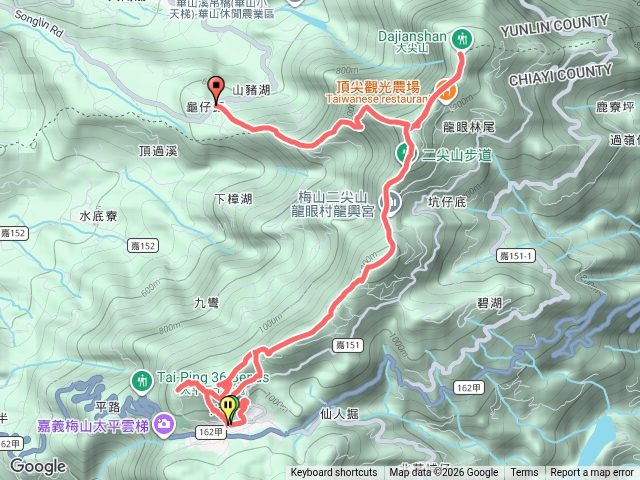雲嘉五連峰(龜仔頭-大尖山-太平老街)預覽圖