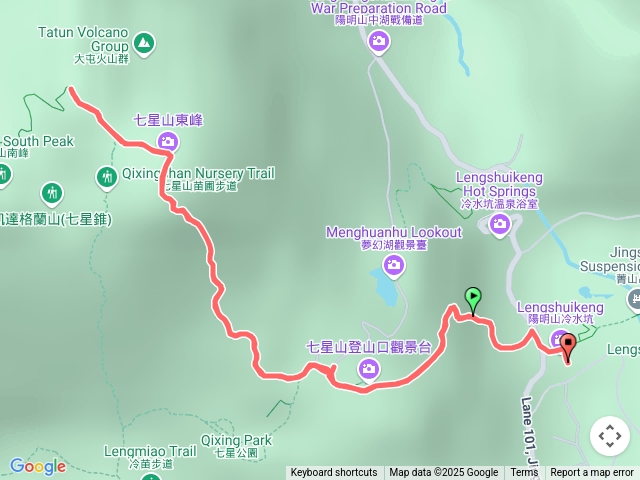 冷水坑到七星山主峰