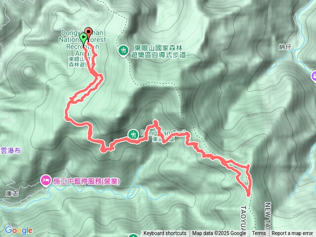 20250916桃園啦卡山、東滿步道gpx