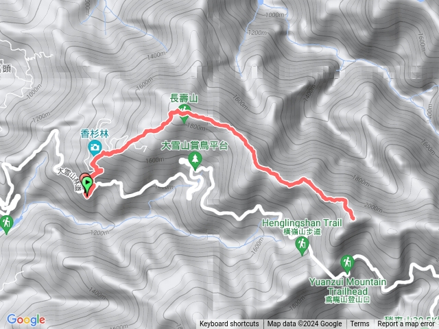 大雪山長壽山鳶嘴西稜上鳶嘴山