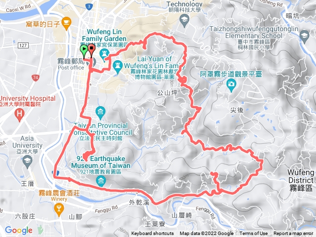 🔺台中 | 霧峰《阿罩霧山系20KM之O型走》：霧峰➡️坑口山➡️暗坑山➡️阿罩霧山➡️阿罩霧鳳山➡️(3-184)移置基石