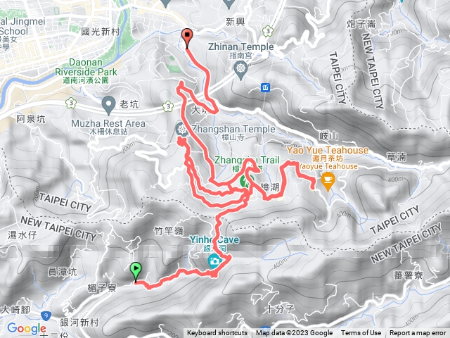 銀河洞-越嶺登山步道-貓空-樟山寺飲茶健走