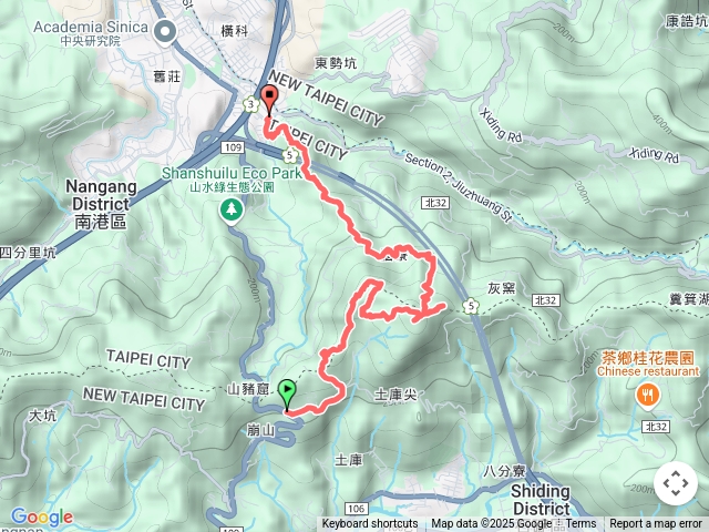 山猪窟尖,山猪涙湖,土庫岳,更寮脚山,大豐山,舊莊