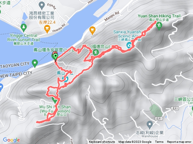 鳶山步道、鳶山彩壁