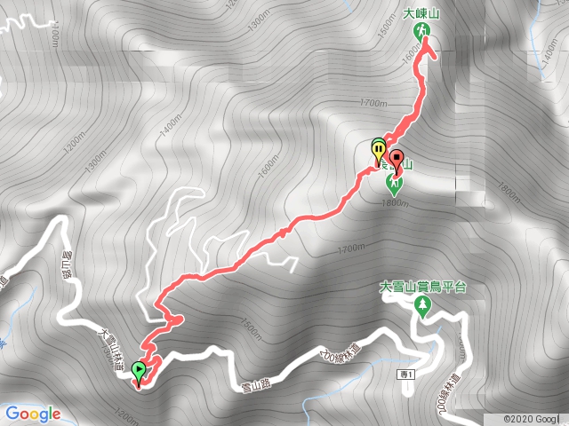 大雪山林道大棟山長壽山逍遙行