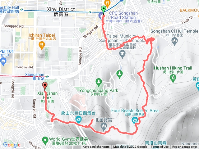 四獸山沒有走九五峰豹、獅山峰