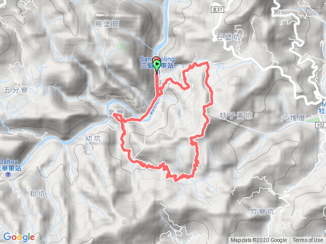 三貂嶺-魚寮山-新路尾古道-三貂嶺山(頂坑山)-夢幻瀑布O型
