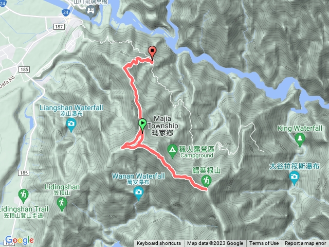 真笠東北峰~鱈葉根~真笠山~白賓山縱走