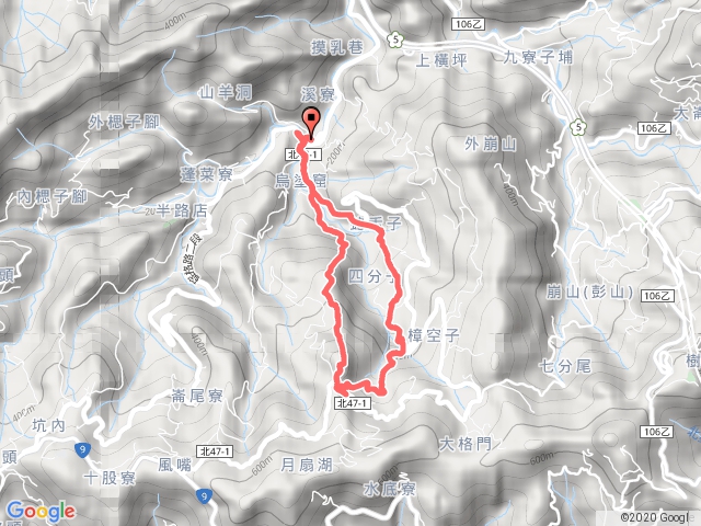 四分子古道、月扇湖古道、登月扇湖山