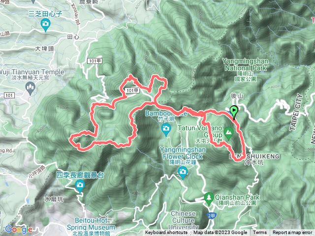 自虐遊：七星東主峰+小觀音山西峰+菜公坑山百拉卡山+面天古道+大屯群峰