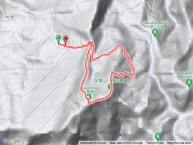 加里山大坪登山口杜鵑嶺上