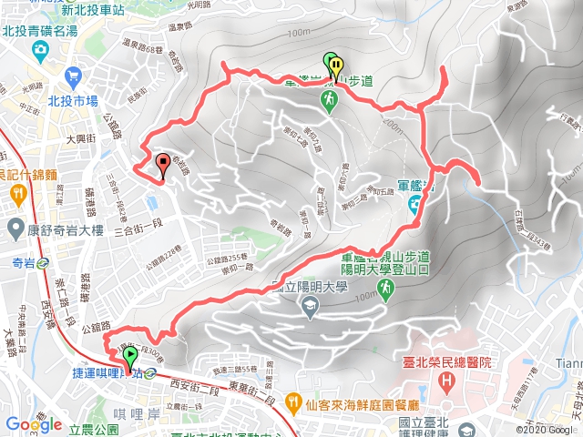 奇岩山＋唭里山＋軍艦岩＋橫溪山＋丹鳳山5公里7 大O型