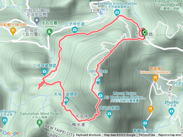 大屯山主峰O型走