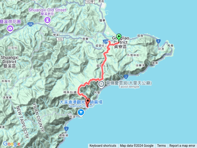 草嶺古道福隆到桃源谷石觀音線預覽圖