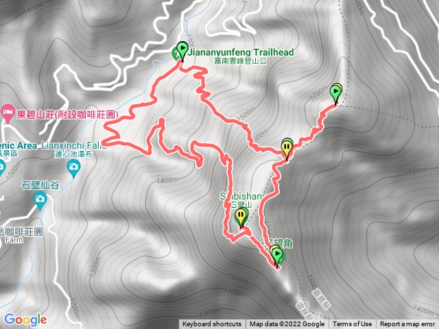 嘉南雲峰+石壁山(中線去南線回)