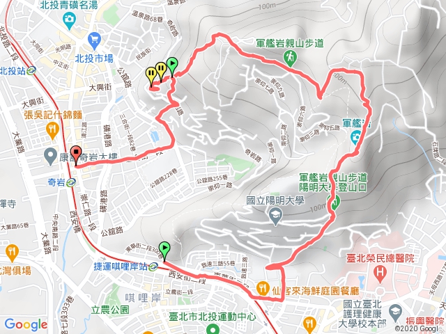 軍艦岩O型(起終點捷運站)