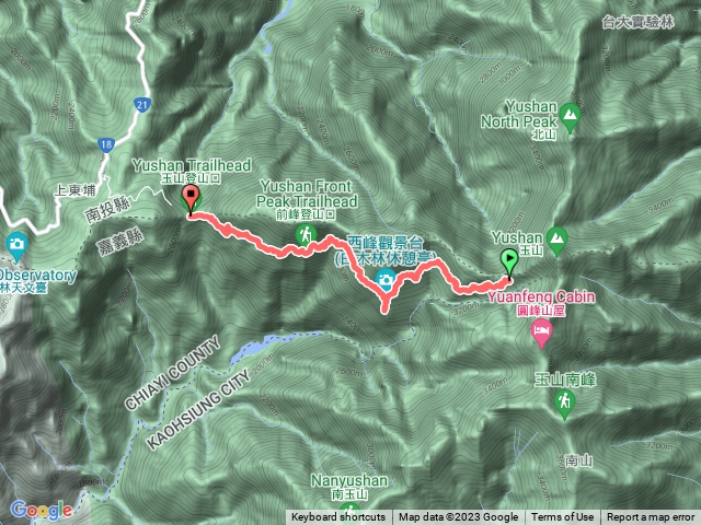 排雲山莊下玉山登山口