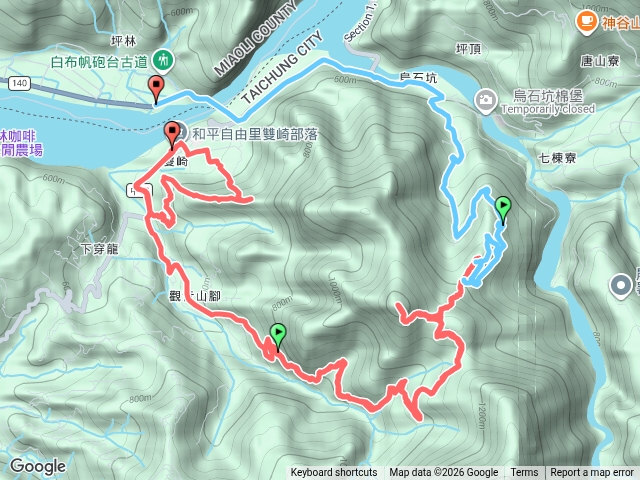 和平觀音山+觀音山東北峰-Y行&雙崎埋伏坪步道+埋伏坪山-O行.......(台中和平)