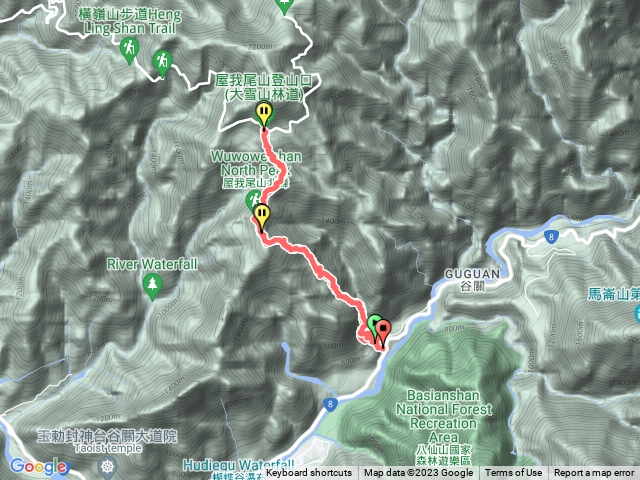 屋我尾山谷關麗陽到大雪山
