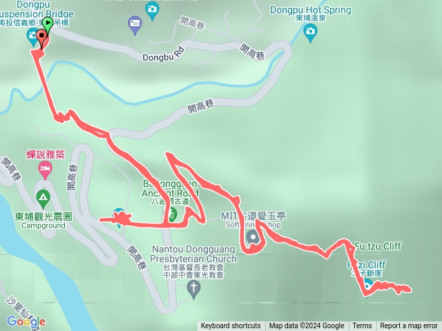 東埔吊橋八通關古道父子斷崖來回預覽圖