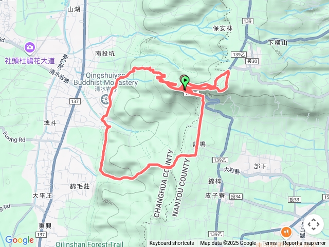 20250515~社頭十八彎古道→中央嶺步道→長青步道→橫山觀日步道(O繞)