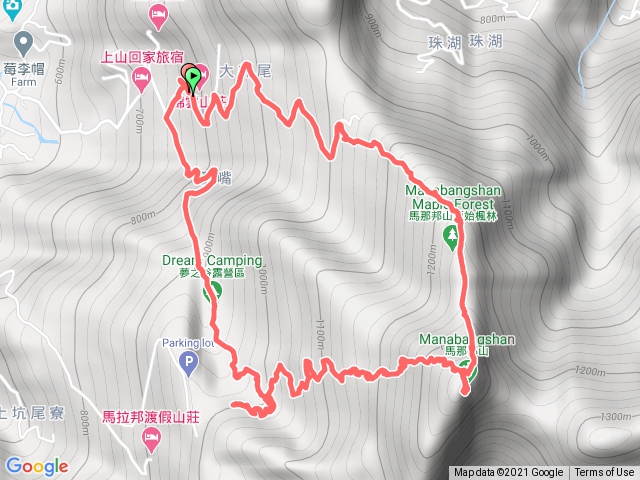 馬拉邦山上湖登山口O型