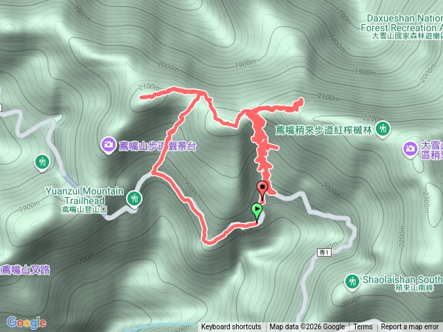 鳶尾山捎來步道神木路線