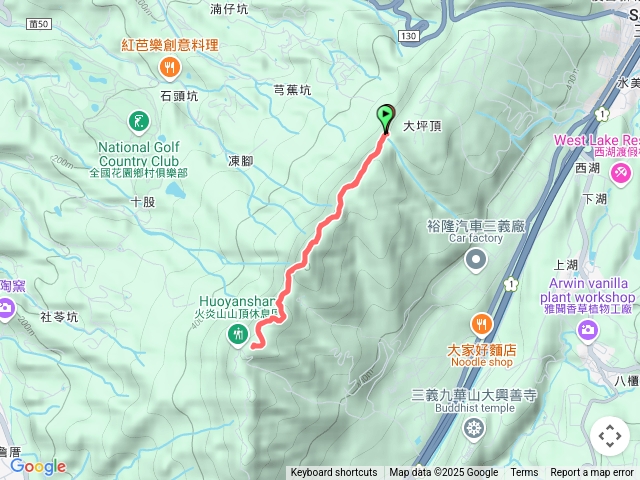 裕隆土地公到火炎山三角點折返