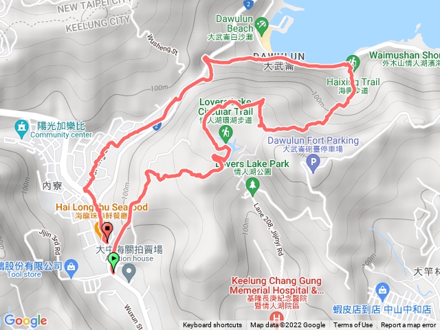 石山、情人湖、海興步道、外木山