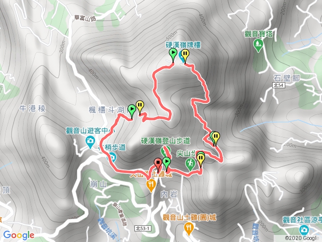 觀音山凌雲硬漢嶺遊客中心o型走