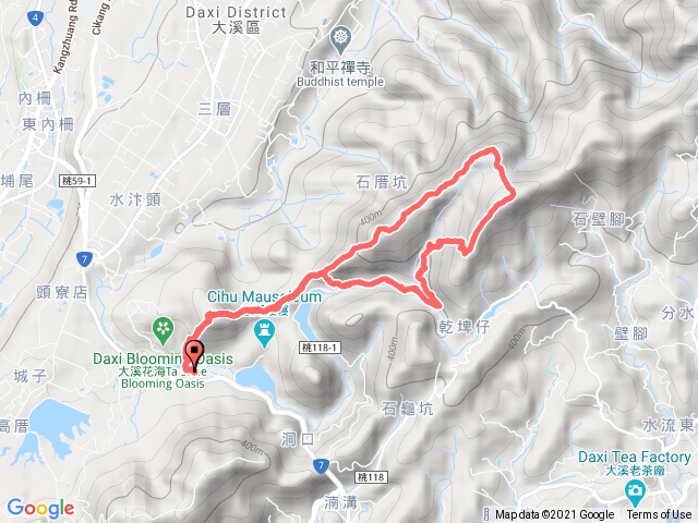 桃園大溪石厝坑山白石山P型(經糯米橋)