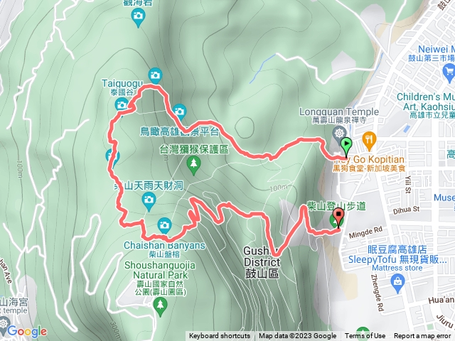 龍泉寺步道到北壽山步道