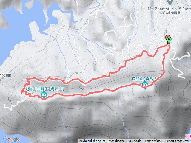 20230108枕頭山、枕頭山西峰