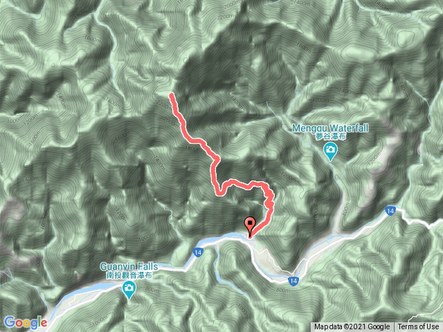 守城大山上下到守關山車停山下福德橋旁起登