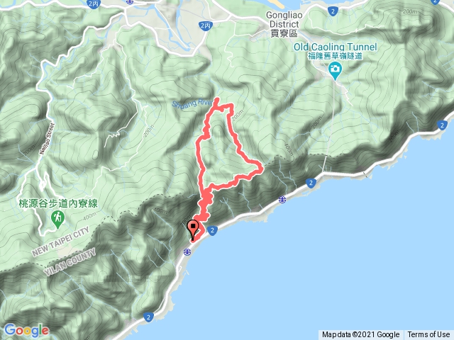 大里天公廟-桶盤堀尖-龜媽坑古道-陸軍路(粉倌遺址)-草嶺古道O型