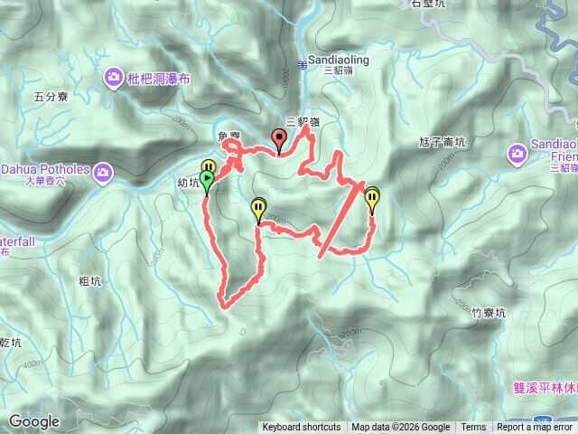 魚寮山、幼坑古道、幼坑山、幼坑山稜線、新路尾溪畔古道、魚寮產業道路、三貂嶺O型預覽圖