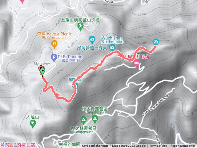 五指山原路折返(竹林禪寺)