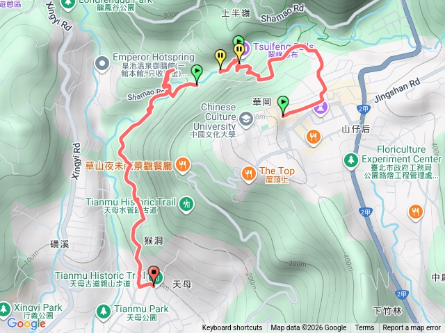 全聯華崗店-翠峰瀑布-天母水管路