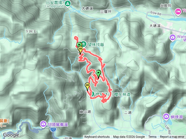肖楠步道，燈篙林道，望林找龜，雙月湖O型
