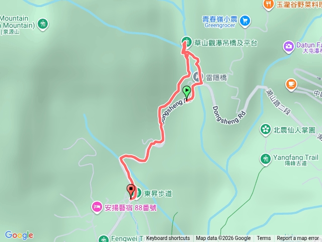 猴崁古道草山觀瀑吊橋十八份水圳步道