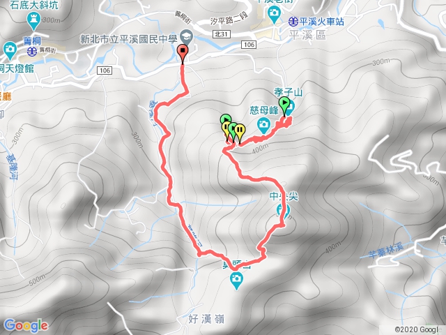 孝子山、慈母峰、中央尖