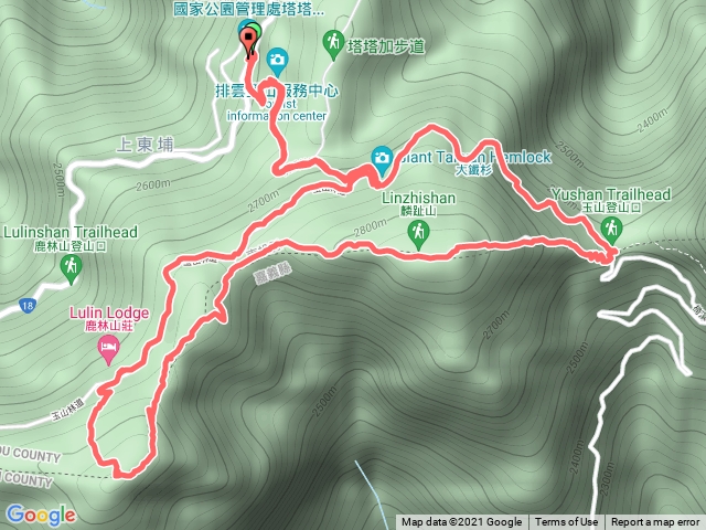 玉山登山口＞麟趾山＞鹿林山