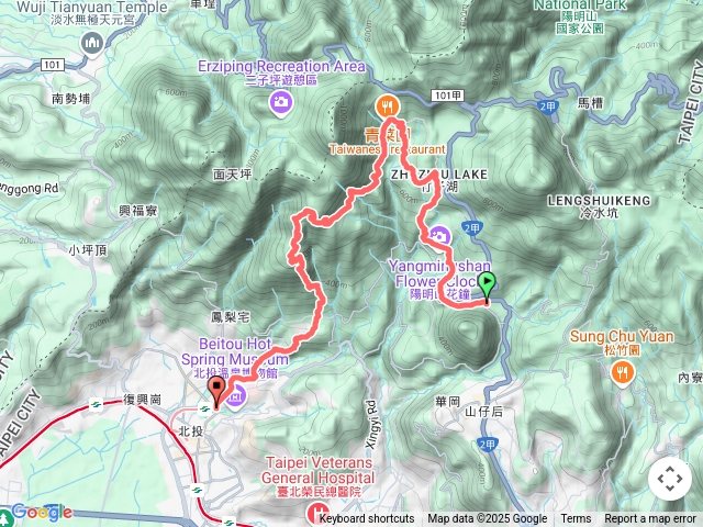 竹子湖中正山新北投站