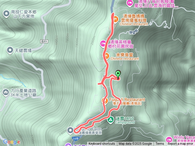 清境農場附近路跑