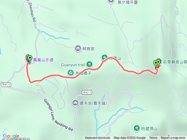 后里鳳凰山登山步道預覽圖