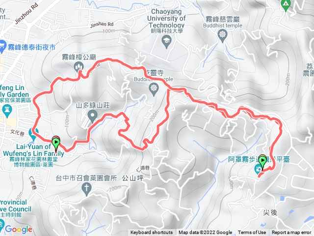 萊園福德宮、阿罩霧山、阿罩霧觀景平台來回