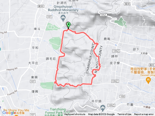 十八灣-東興井仔頭步道-長青自行車道-O型