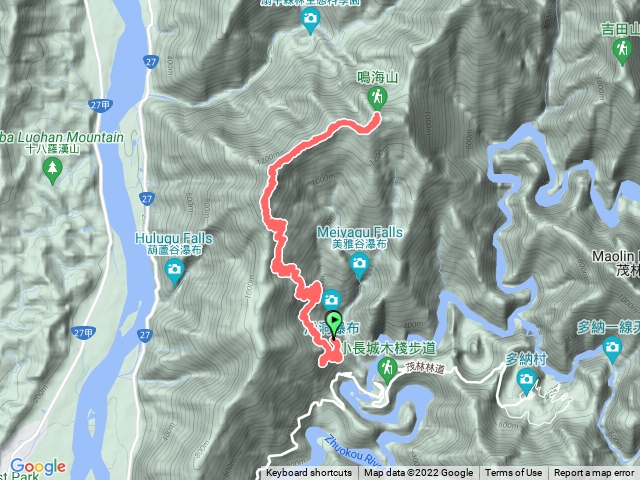 221112-小百岳#071鳴海山。美美兔誤選舊茂林聯絡道路，閘門停車多踢9.6k。